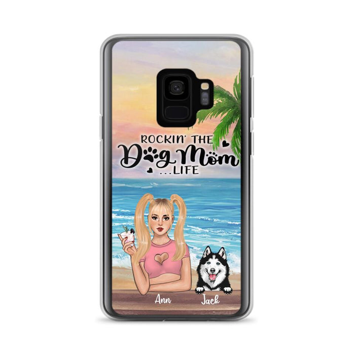 Custom Personalized Dog Mom Phone Case - Rockin' The Dog Mom Life