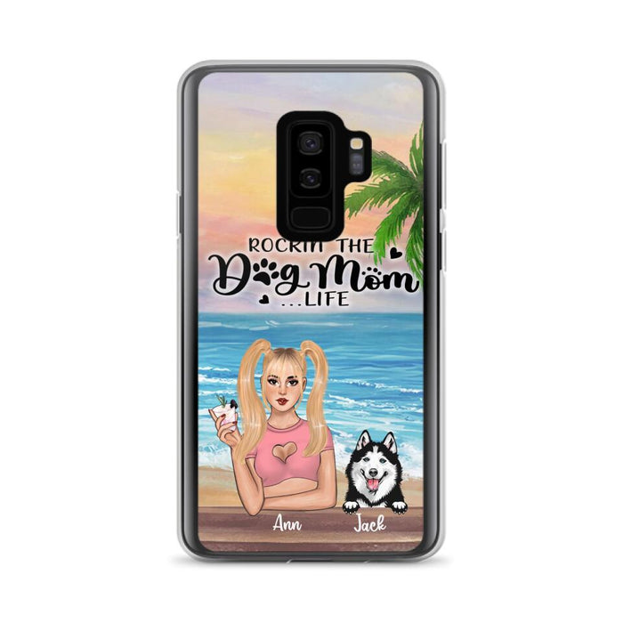 Custom Personalized Dog Mom Phone Case - Rockin' The Dog Mom Life