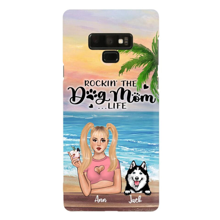 Custom Personalized Dog Mom Phone Case - Rockin' The Dog Mom Life