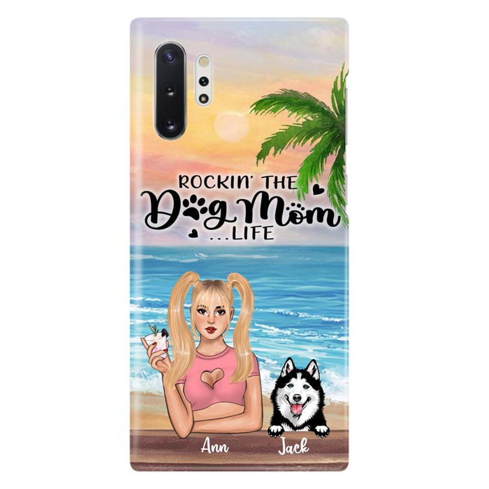 Custom Personalized Dog Mom Phone Case - Rockin' The Dog Mom Life