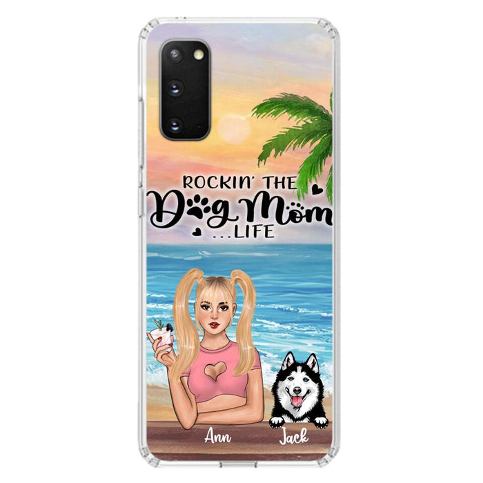 Custom Personalized Dog Mom Phone Case - Rockin' The Dog Mom Life