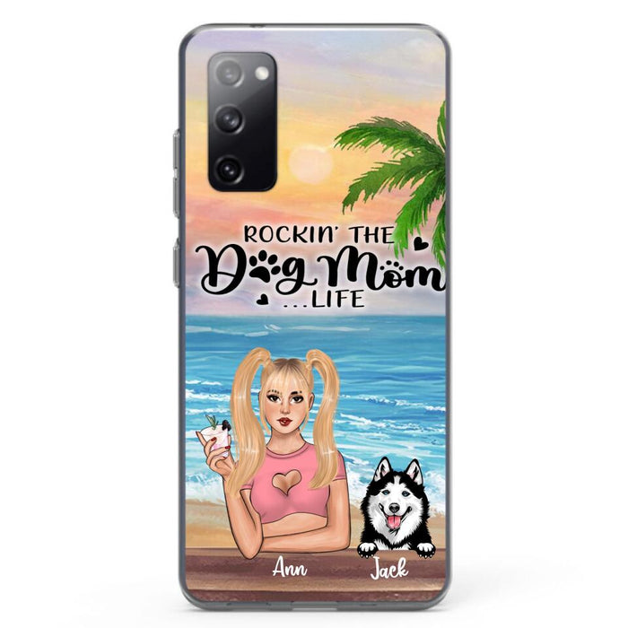 Custom Personalized Dog Mom Phone Case - Rockin' The Dog Mom Life