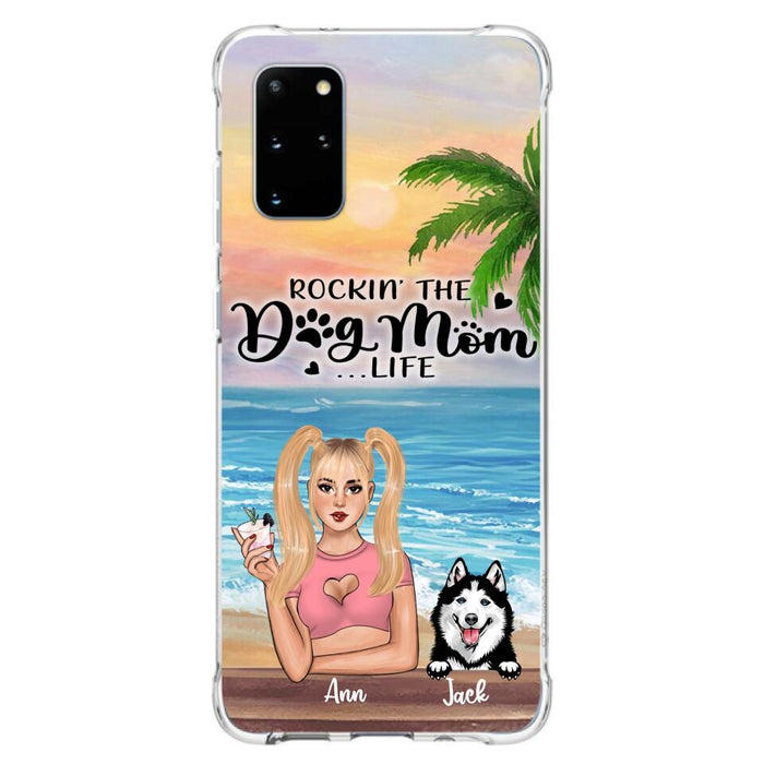 Custom Personalized Dog Mom Phone Case - Rockin' The Dog Mom Life