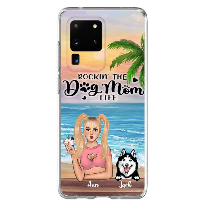 Custom Personalized Dog Mom Phone Case - Rockin' The Dog Mom Life