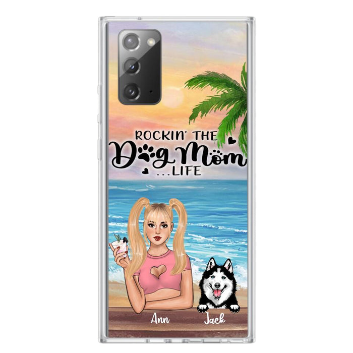 Custom Personalized Dog Mom Phone Case - Rockin' The Dog Mom Life