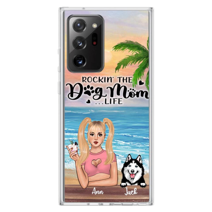 Custom Personalized Dog Mom Phone Case - Rockin' The Dog Mom Life