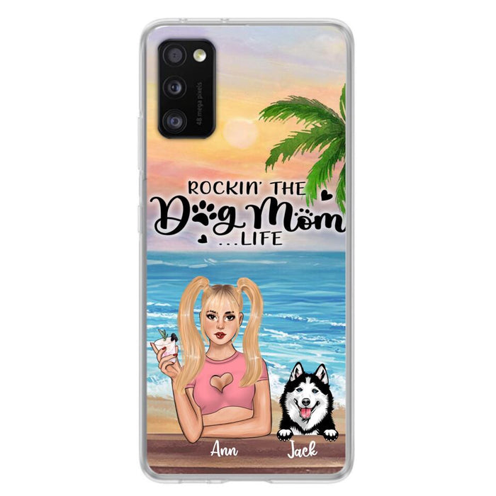 Custom Personalized Dog Mom Phone Case - Rockin' The Dog Mom Life