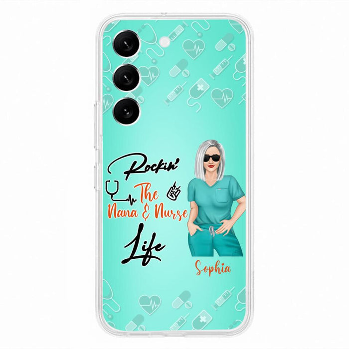 Custom Personalized Nurse Phone Case For iPhone and Samsung - Gift Idea For Mother's Day 2022 - Rockin' The Nana & Nurse