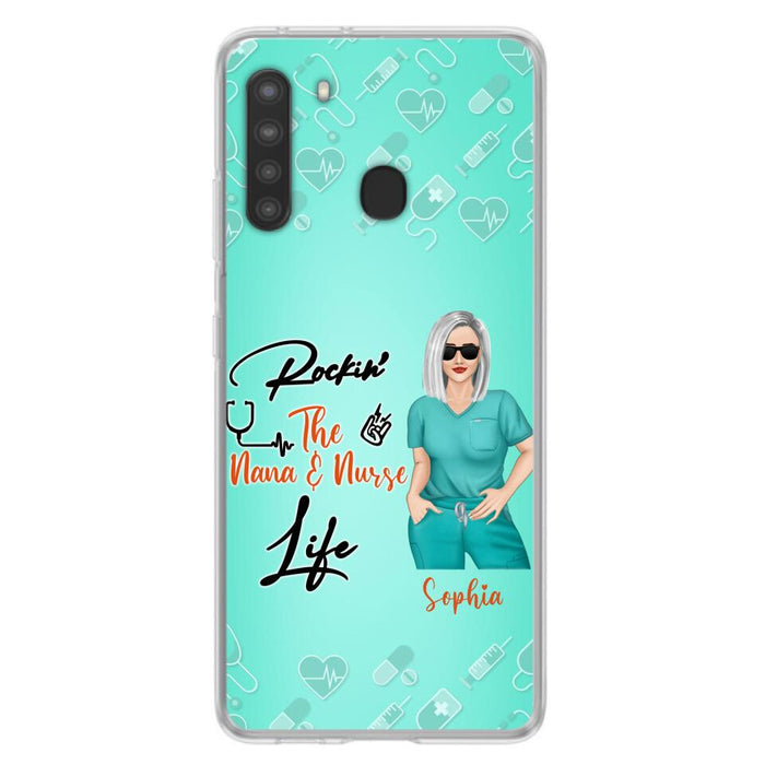 Custom Personalized Nurse Phone Case For iPhone and Samsung - Gift Idea For Mother's Day 2022 - Rockin' The Nana & Nurse