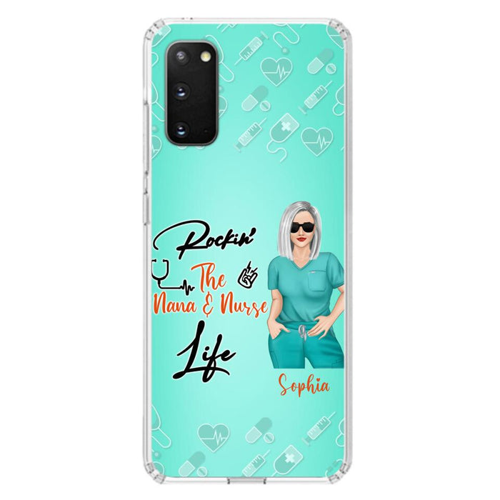 Custom Personalized Nurse Phone Case For iPhone and Samsung - Gift Idea For Mother's Day 2022 - Rockin' The Nana & Nurse