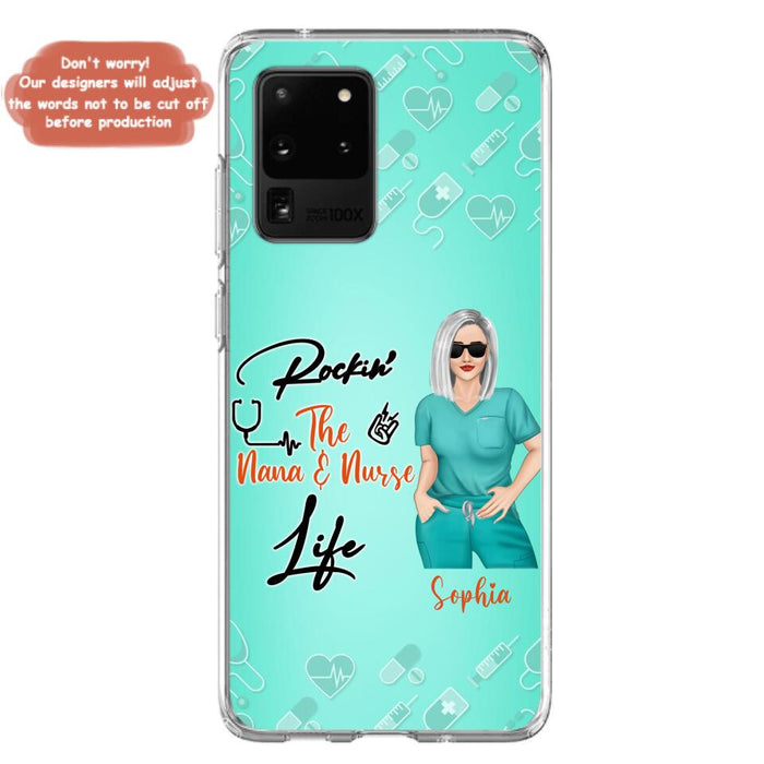 Custom Personalized Nurse Phone Case For iPhone and Samsung - Gift Idea For Mother's Day 2022 - Rockin' The Nana & Nurse