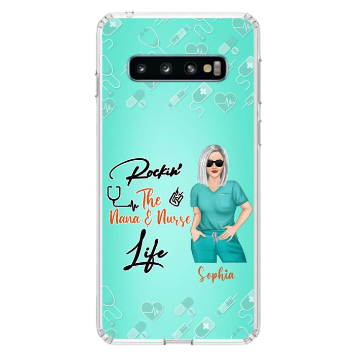 Custom Personalized Nurse Phone Case For iPhone and Samsung - Gift Idea For Mother's Day 2022 - Rockin' The Nana & Nurse