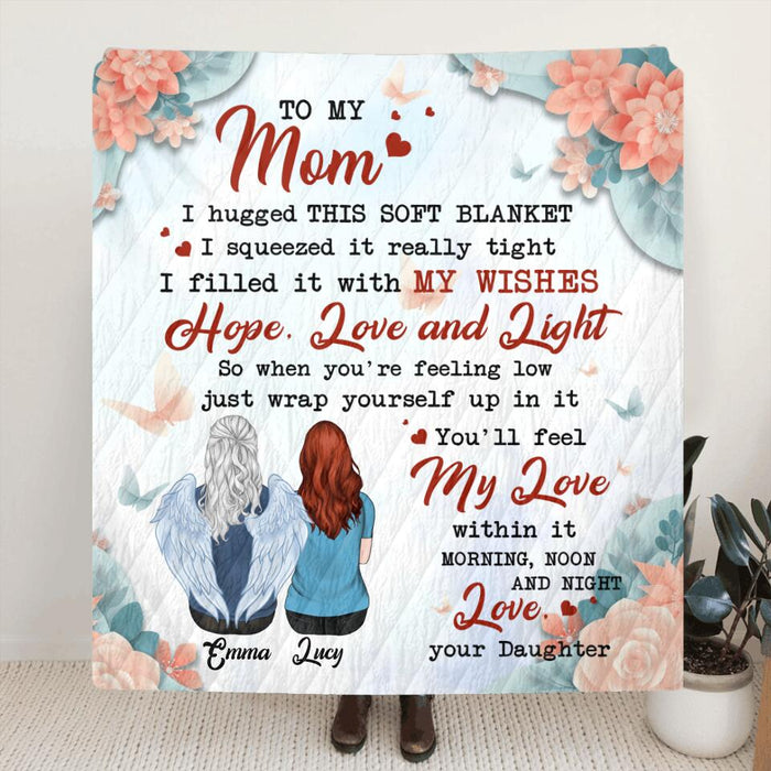 Custom Personalized Mom Quilt/Fleece Blanket - Upto 5 People - Mother's Day Gift For Mom - To My Mom