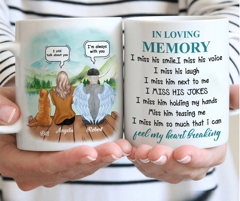 Custom Personalized Memorial Coffee Mug - Gift From Daughter To Father - I Miss Him So Much