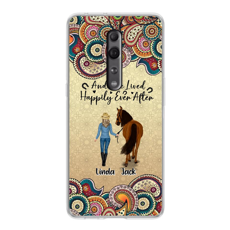 Personalized Horse Girl Phone Case - Up to 4 Horses - Gift Idea For Horse Lovers - And She Lived Happily Ever After - Case For Xiaomi/Huawei/Oppo