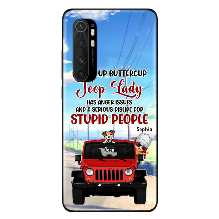 Custom Personalized Off-road Lady Phone Case - Upto 5 Dogs - Gift Idea For Dog/Off-road Lover - Buckle Up Buttercup - Case For Xiaomi, Huawei And Oppo