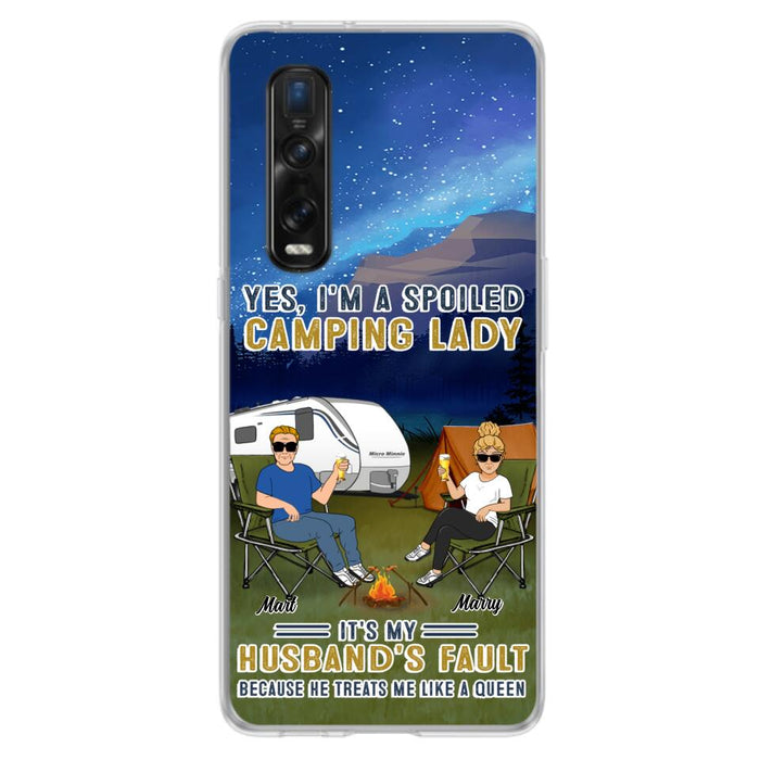 Custom Personalized Husband And Wife Camping Phone Case - Gift Idea For Camping Couple - Yes, I'm A Spoiled Camping Lady - Case For Xiaomi, Oppo And Huawei