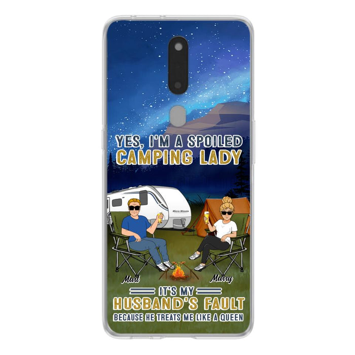 Custom Personalized Husband And Wife Camping Phone Case - Gift Idea For Camping Couple - Yes, I'm A Spoiled Camping Lady - Case For Xiaomi, Oppo And Huawei