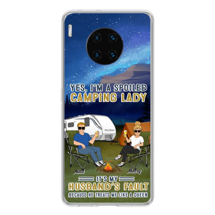 Custom Personalized Husband And Wife Camping Phone Case - Gift Idea For Camping Couple - Yes, I'm A Spoiled Camping Lady - Case For Xiaomi, Oppo And Huawei