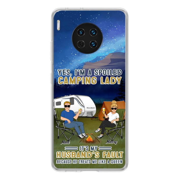 Custom Personalized Husband And Wife Camping Phone Case - Gift Idea For Camping Couple - Yes, I'm A Spoiled Camping Lady - Case For Xiaomi, Oppo And Huawei