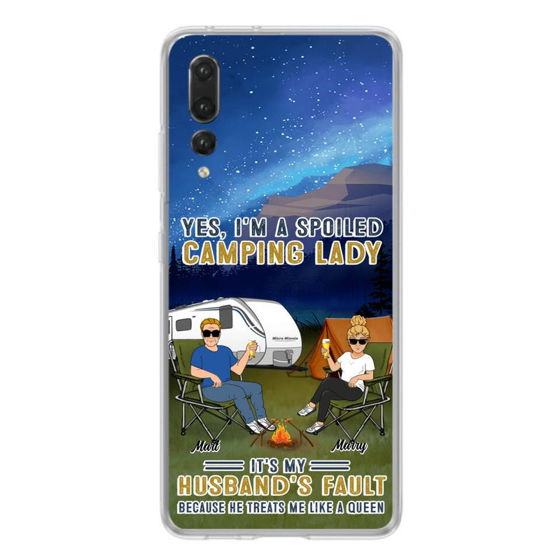 Custom Personalized Husband And Wife Camping Phone Case - Gift Idea For Camping Couple - Yes, I'm A Spoiled Camping Lady - Case For Xiaomi, Oppo And Huawei