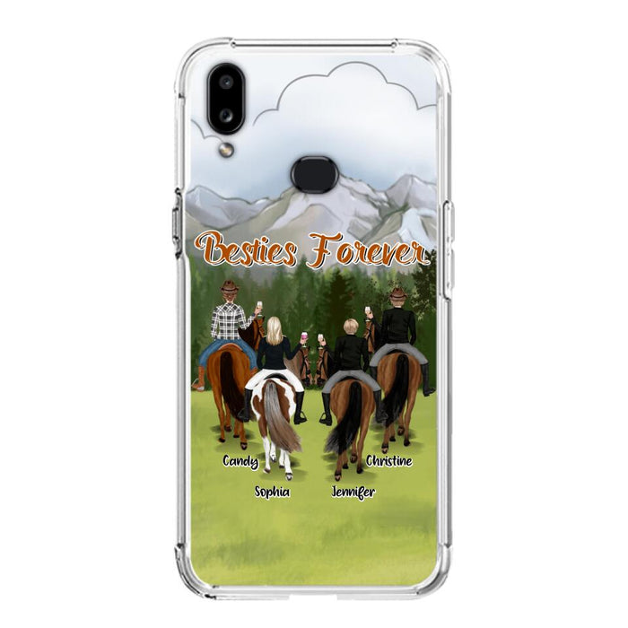 Custom Personalized Riding Horse Friends iPhone/Samsung Cases - Gift for Besties, Horse Lovers - Up to 4 Besties - Besties Forever