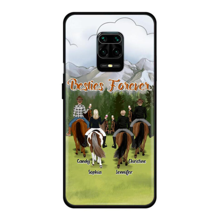 Custom Personalized Riding Horse Friends Huawei/Xiaomi/Oppo Cases - Gift for Besties, Horse Lovers - Up to 4 Besties - Besties Forever