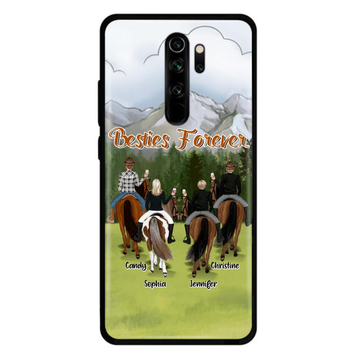 Custom Personalized Riding Horse Friends Huawei/Xiaomi/Oppo Cases - Gift for Besties, Horse Lovers - Up to 4 Besties - Besties Forever