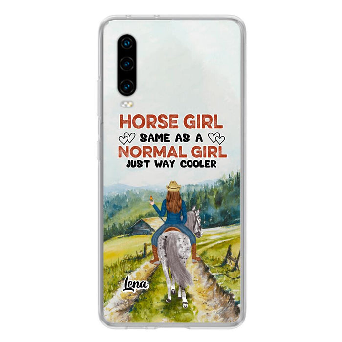 Custom Personalized Horse Girl Phone Case - Upto 3 People - Gift Idea For Horse Lover - Horse Girl Same As A Normal Girl Just Way Cooler - Case For Xiaomi/Huawei/Oppo