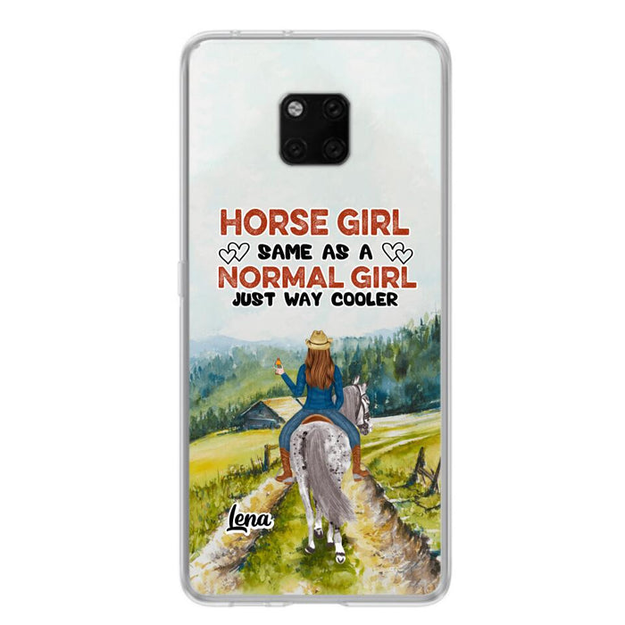 Custom Personalized Horse Girl Phone Case - Upto 3 People - Gift Idea For Horse Lover - Horse Girl Same As A Normal Girl Just Way Cooler - Case For Xiaomi/Huawei/Oppo