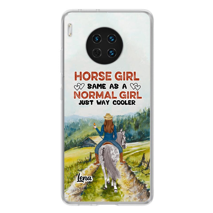 Custom Personalized Horse Girl Phone Case - Upto 3 People - Gift Idea For Horse Lover - Horse Girl Same As A Normal Girl Just Way Cooler - Case For Xiaomi/Huawei/Oppo