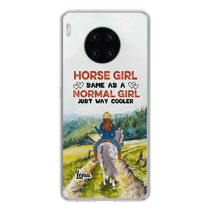 Custom Personalized Horse Girl Phone Case - Upto 3 People - Gift Idea For Horse Lover - Horse Girl Same As A Normal Girl Just Way Cooler - Case For Xiaomi/Huawei/Oppo