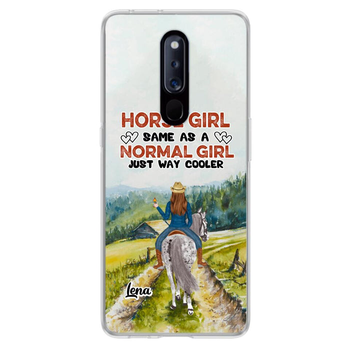 Custom Personalized Horse Girl Phone Case - Upto 3 People - Gift Idea For Horse Lover - Horse Girl Same As A Normal Girl Just Way Cooler - Case For Xiaomi/Huawei/Oppo