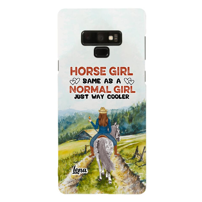 Custom Personalized Horse Girl Phone Case - Upto 3 People - Gift Idea For Horse Lover - Horse Girl Same As A Normal Girl Just Way Cooler - Case For iPhone/Samsung