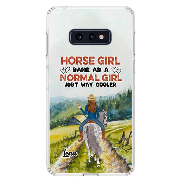 Custom Personalized Horse Girl Phone Case - Upto 3 People - Gift Idea For Horse Lover - Horse Girl Same As A Normal Girl Just Way Cooler - Case For iPhone/Samsung