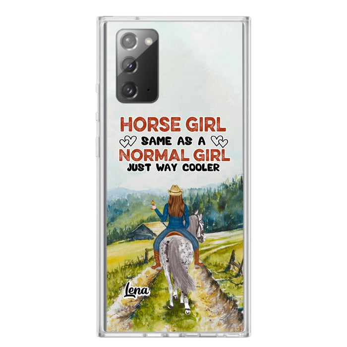 Custom Personalized Horse Girl Phone Case - Upto 3 People - Gift Idea For Horse Lover - Horse Girl Same As A Normal Girl Just Way Cooler - Case For iPhone/Samsung