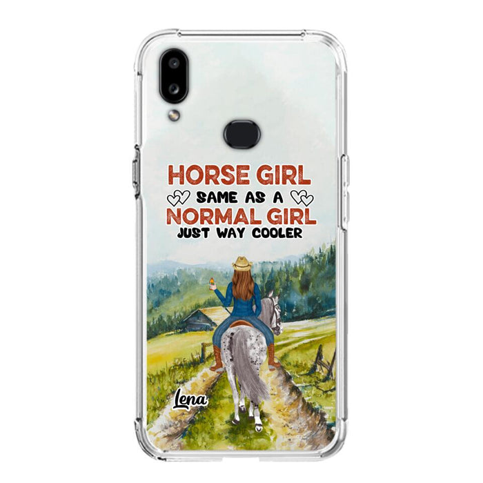 Custom Personalized Horse Girl Phone Case - Upto 3 People - Gift Idea For Horse Lover - Horse Girl Same As A Normal Girl Just Way Cooler - Case For iPhone/Samsung