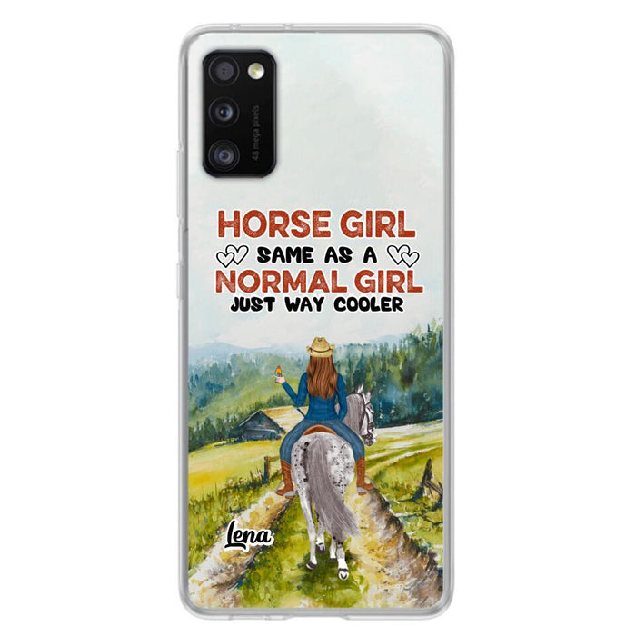 Custom Personalized Horse Girl Phone Case - Upto 3 People - Gift Idea For Horse Lover - Horse Girl Same As A Normal Girl Just Way Cooler - Case For iPhone/Samsung