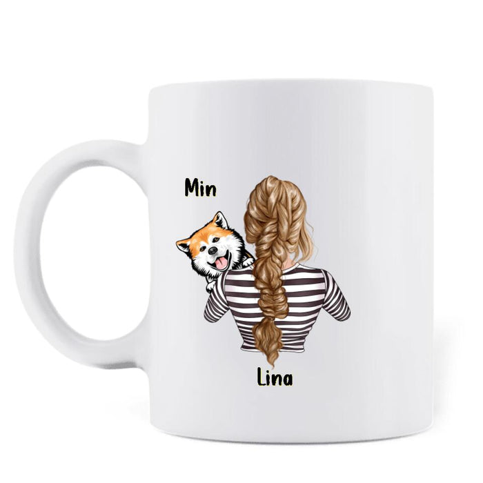 Custom Personalized Dog Mom Coffee Mug - Upto 4 Dogs - Best Gift Idea For Dog Lovers/ Mother's Day - Best Dog Mom Ever