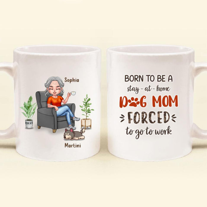 Custom Personalized Dog Mom Mug Coffee - Upto 4 Dogs - Retired Gift Idea For Mother/ Grandma/ Dog Lover