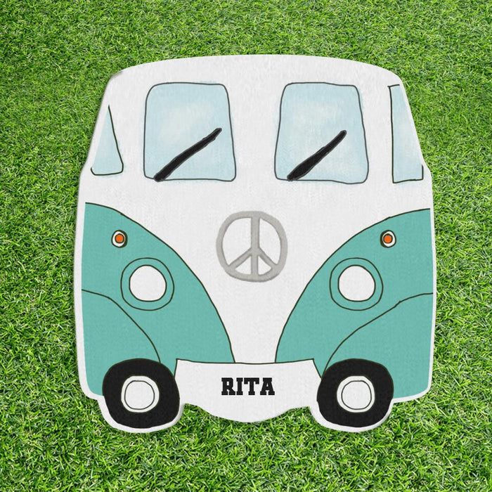 Custom Personalized Bus Camping Area Doormat - Gift Idea For Camping Lover