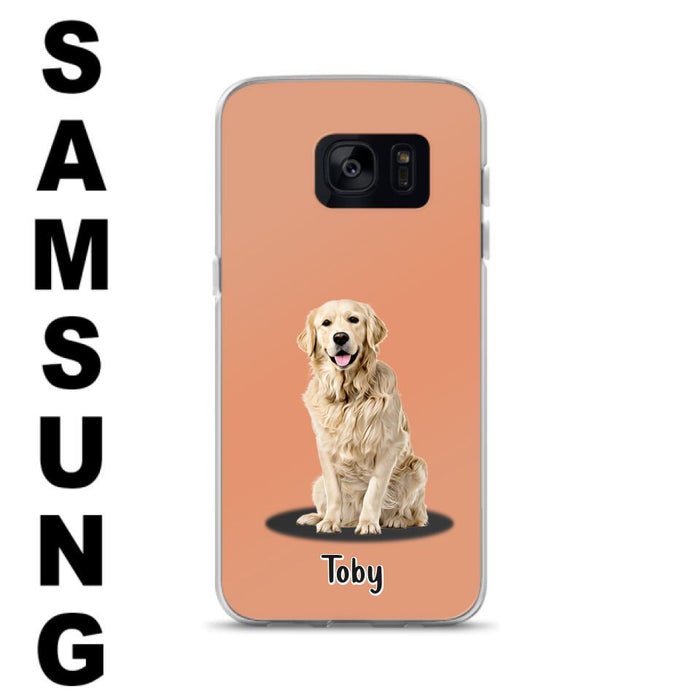 Custom Personalized Pet Phone Case - Up to 3 Pets - Gift Idea For Dog/ Cat Lover - Case For iPhone And Samsung