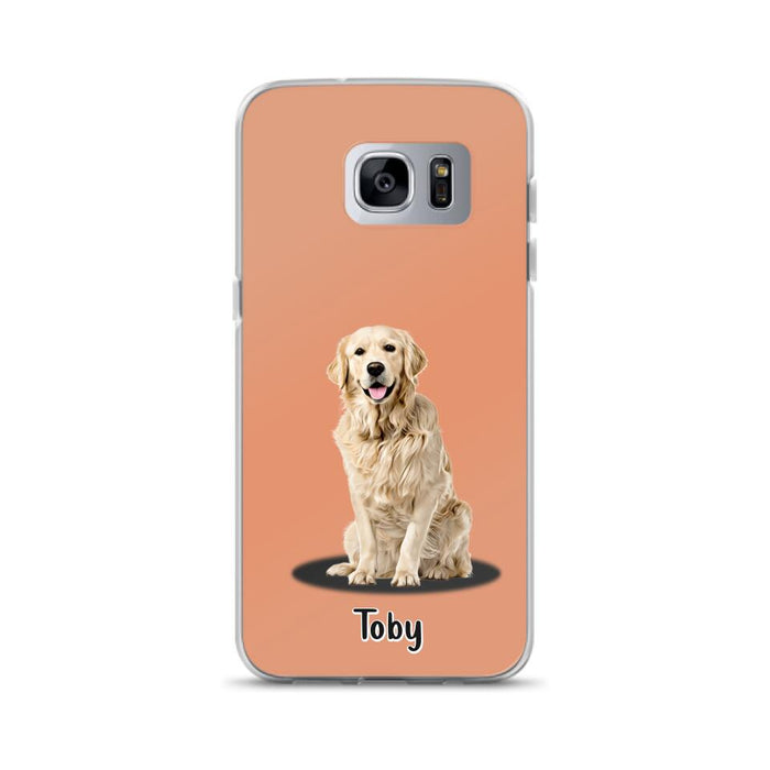 Custom Personalized Pet Phone Case - Up to 3 Pets - Gift Idea For Dog/ Cat Lover - Case For iPhone And Samsung