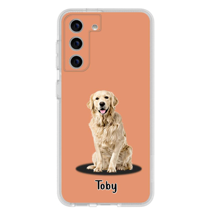 Custom Personalized Pet Phone Case - Up to 3 Pets - Gift Idea For Dog/ Cat Lover - Case For iPhone And Samsung