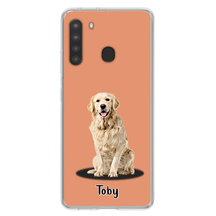 Custom Personalized Pet Phone Case - Up to 3 Pets - Gift Idea For Dog/ Cat Lover - Case For iPhone And Samsung