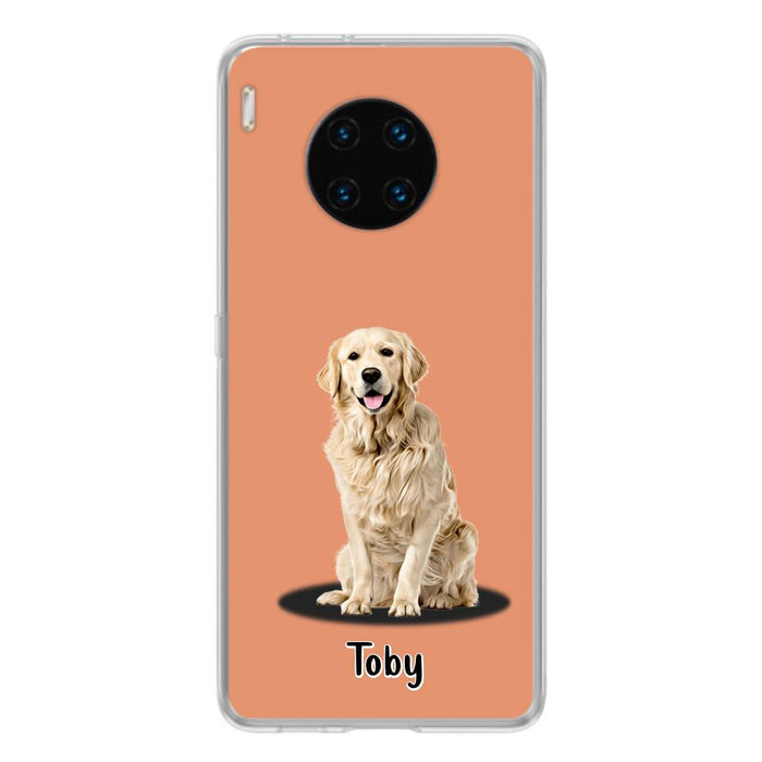 Custom Personalized Pet Phone Case - Up to 3 Pets - Gift Idea For Dog/ Cat Lover - Case For Xiaomi, Oppo And Huawei