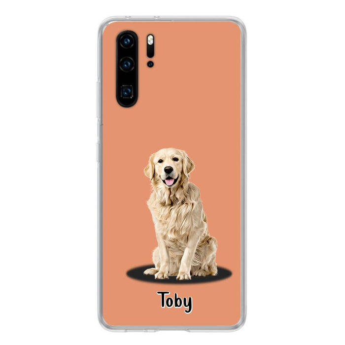 Custom Personalized Pet Phone Case - Up to 3 Pets - Gift Idea For Dog/ Cat Lover - Case For Xiaomi, Oppo And Huawei