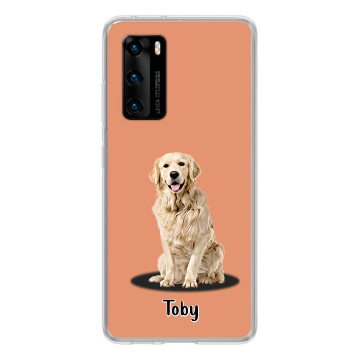 Custom Personalized Pet Phone Case - Up to 3 Pets - Gift Idea For Dog/ Cat Lover - Case For Xiaomi, Oppo And Huawei