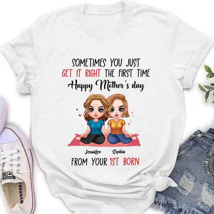 Custom Personalized Daughter & Mom Unisex T-shirt/ Sweatshirt/ Hoodie/ Long Sleeve - Gift Idea For Mother's Day From Daughter To Mom