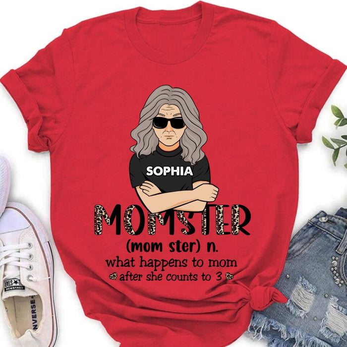 Custom Personalized Momster Happy Mother's Day Shirt/ Pullover Hoodie - Best Gift For Mother's Day